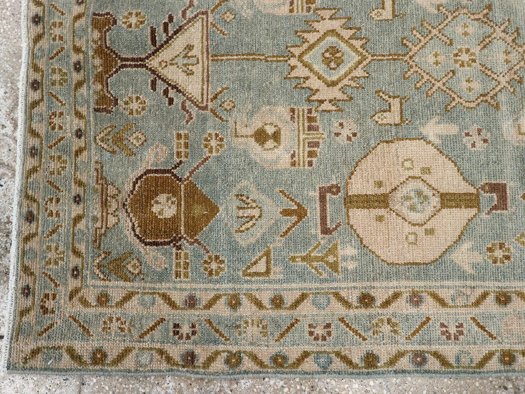 Vintage Persian Malayer Throw Rug, No.32815 - Galerie Shabab