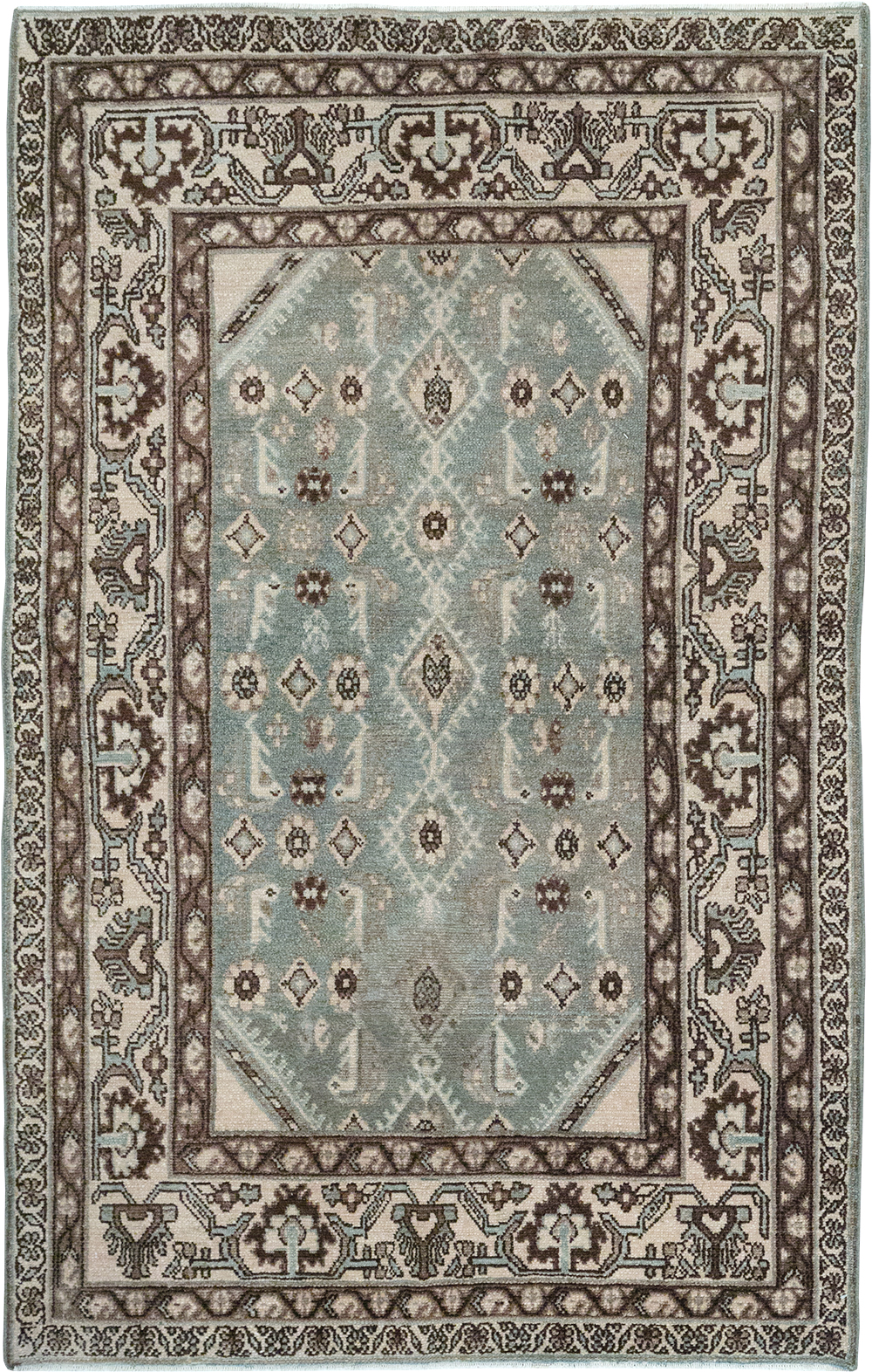 Vintage Persian Malayer Throw Rug, No.32827 - Galerie Shabab