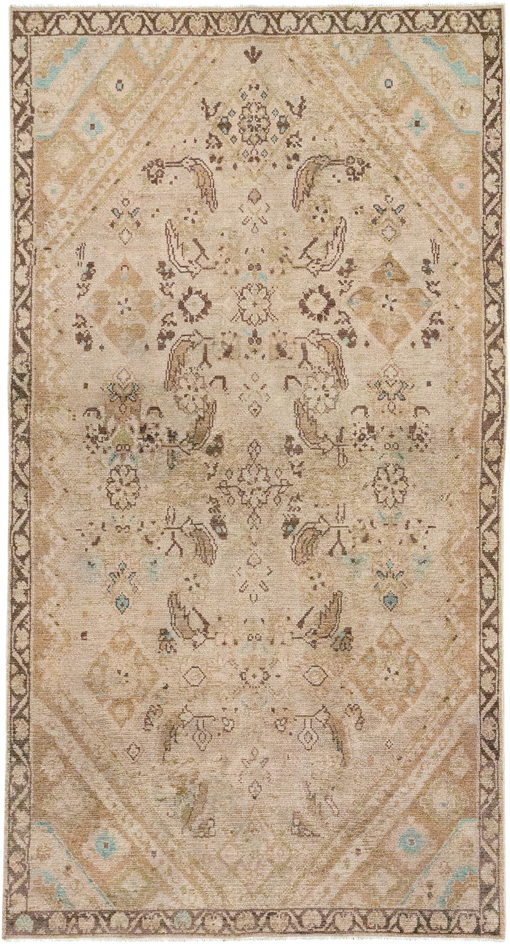 Vintage Persian Malayer Accent Rug, No.32829 - Galerie Shabab