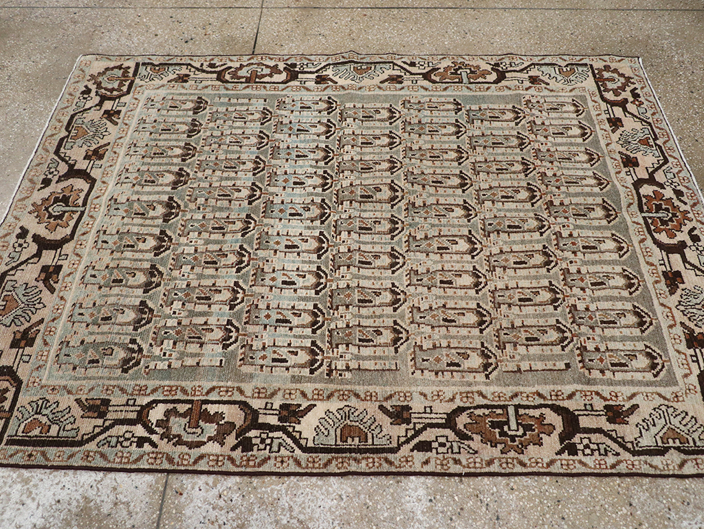 Vintage Persian Malayer Accent Rug, No.32833 - Galerie Shabab