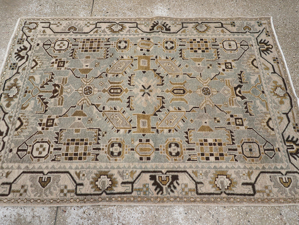 Vintage Persian Malayer Throw Rug, No.32852 - Galerie Shabab