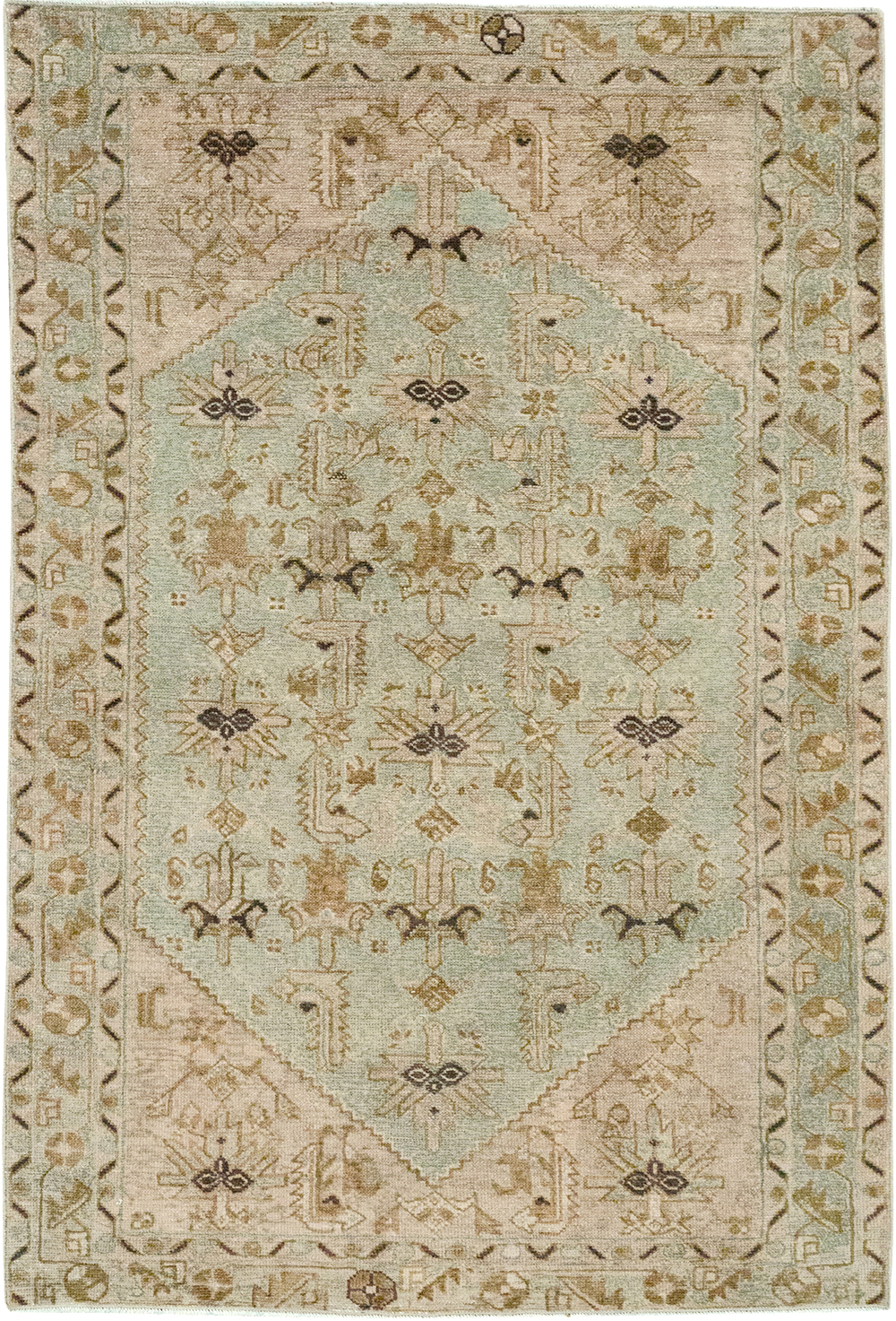 Vintage Persian Malayer Throw Rug, No.32895 - Galerie Shabab