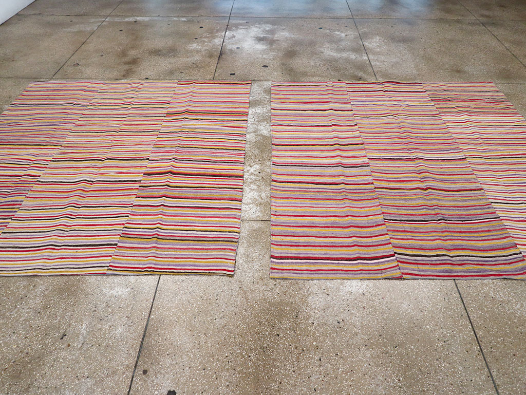 Vintage Persian Flatweave Kilim Square Accent Rug (Pair: 2 of 2), No.32921 - Galerie Shabab