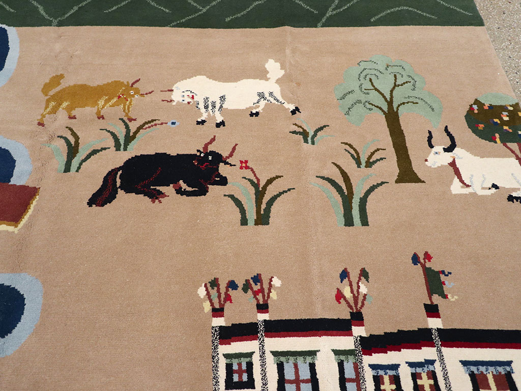 Modern Tibetan Pictorial Room Size Carpet, No.32957 - Galerie Shabab