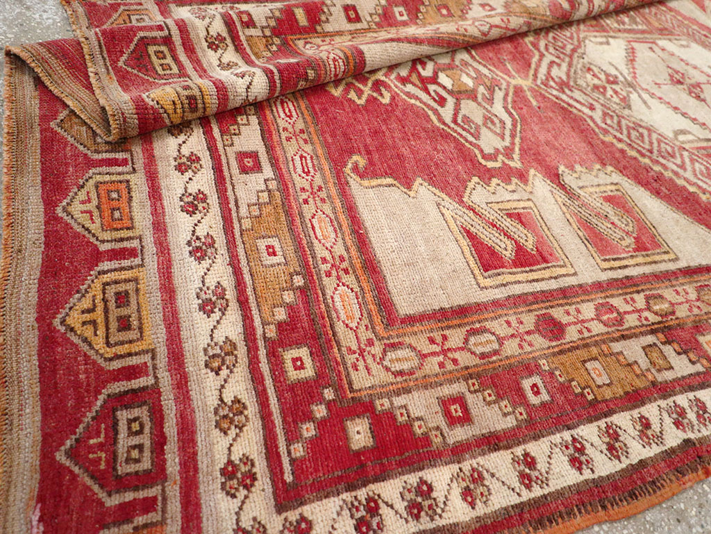 Vintage Turkish Anatolian Wide Gallery Runner, No.32969 - Galerie Shabab