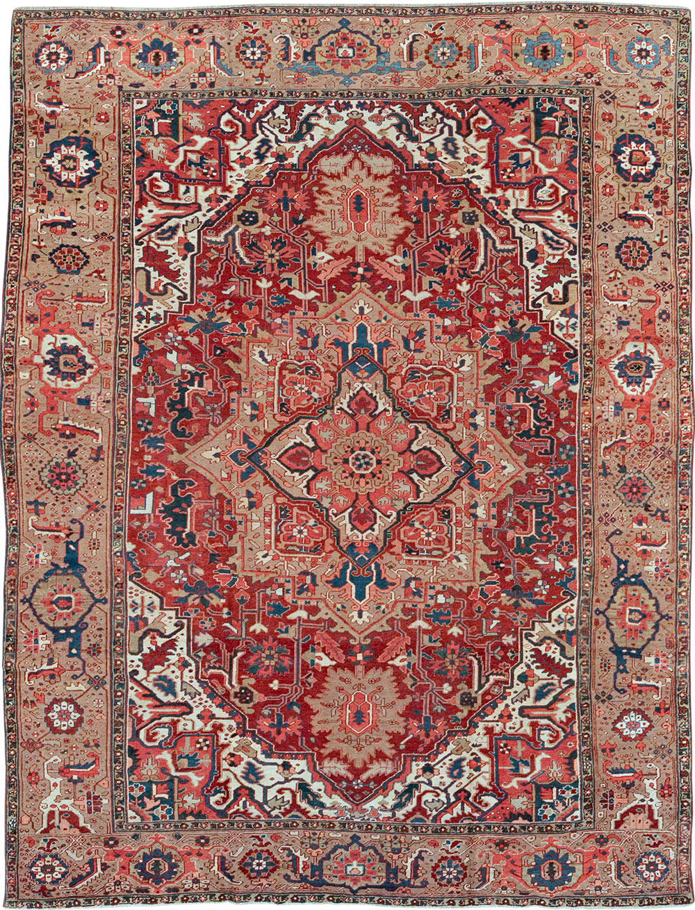Antique Persian Heriz Room Size Carpet, No.33008 - Galerie Shabab