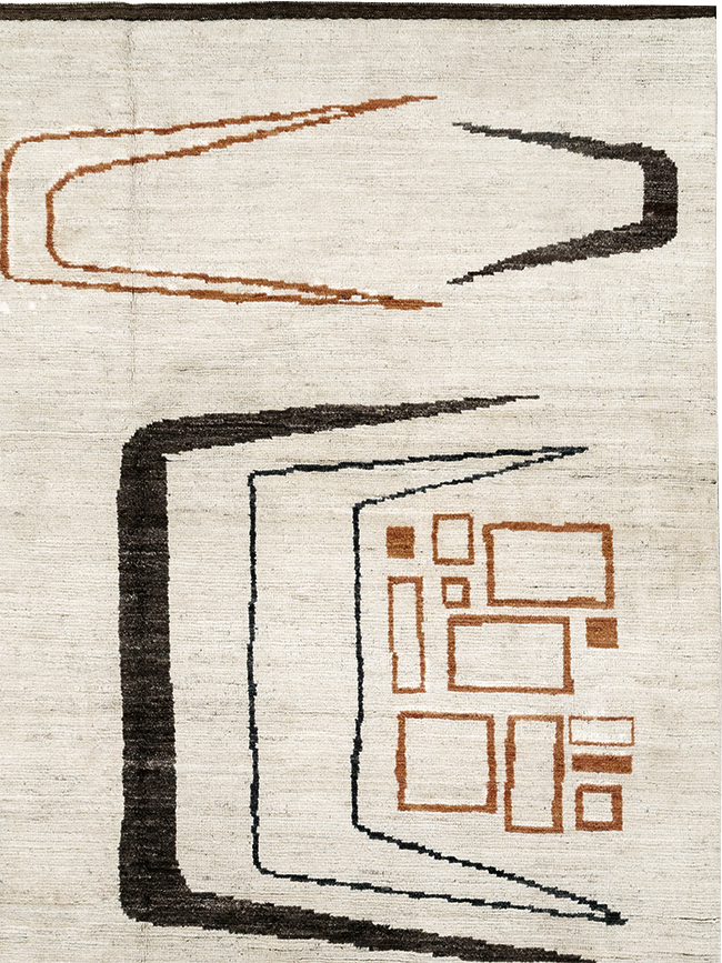 Modern Turkish Art Deco Room Size Carpet, No.33025 - Galerie Shabab