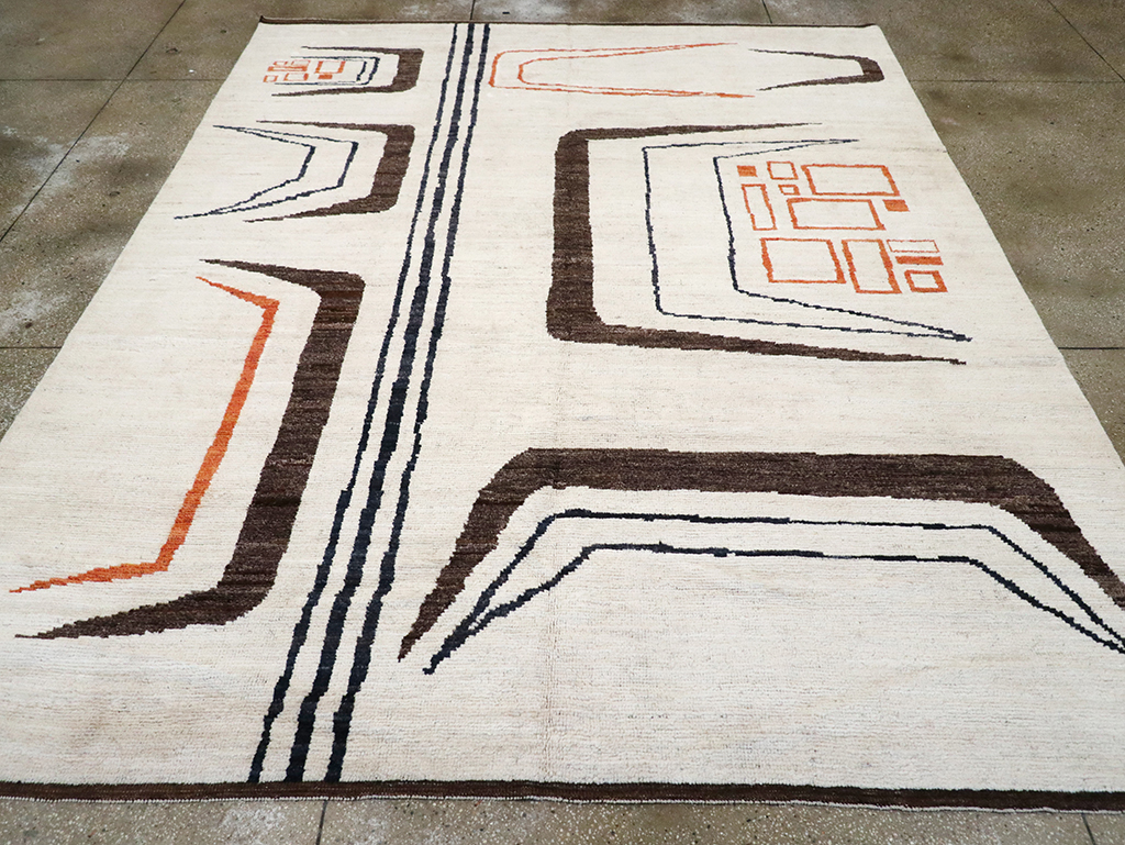 Modern Turkish Art Deco Room Size Carpet, No.33025 - Galerie Shabab