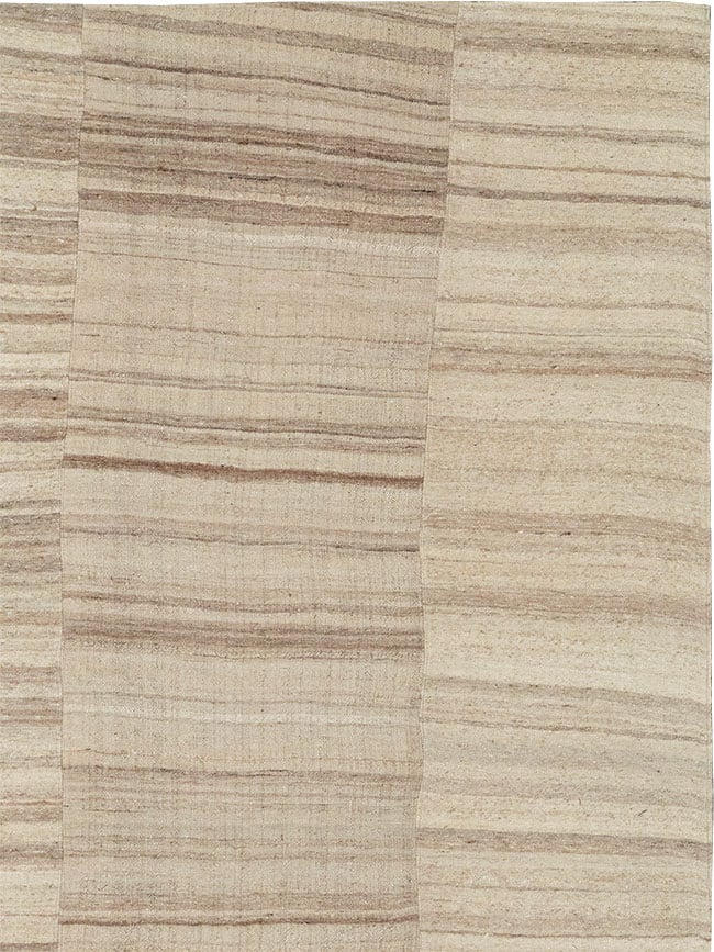 Vintage Turkish Flatweave Kilim Large Room Size Carpet, No.33098 - Galerie Shabab