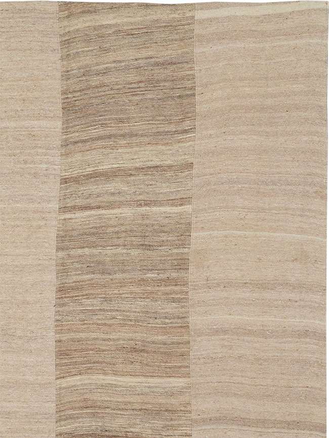 Vintage Turkish Flatweave Kilim Square Large Room Size Carpet, No.33101 - Galerie Shabab