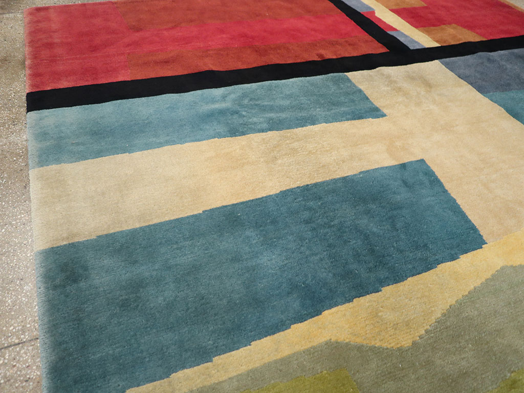Modern Tibetan Art Deco Room Size Carpet, No.33173 - Galerie Shabab