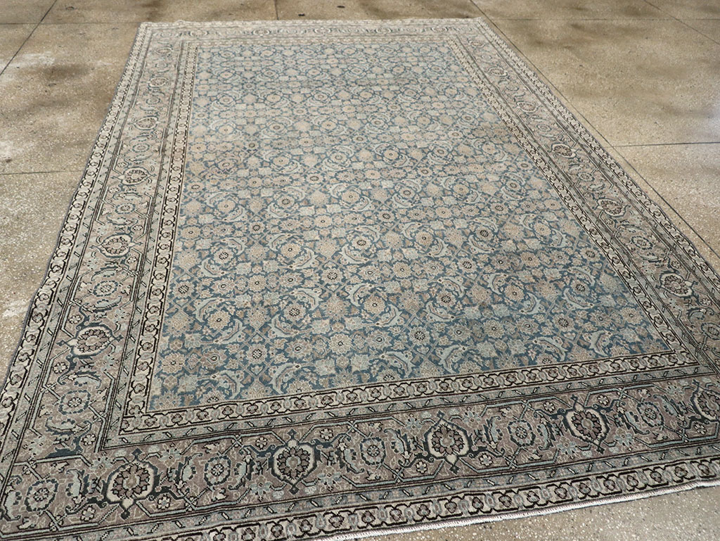Antique Persian Tabriz Accent Carpet, No.33200 - Galerie Shabab