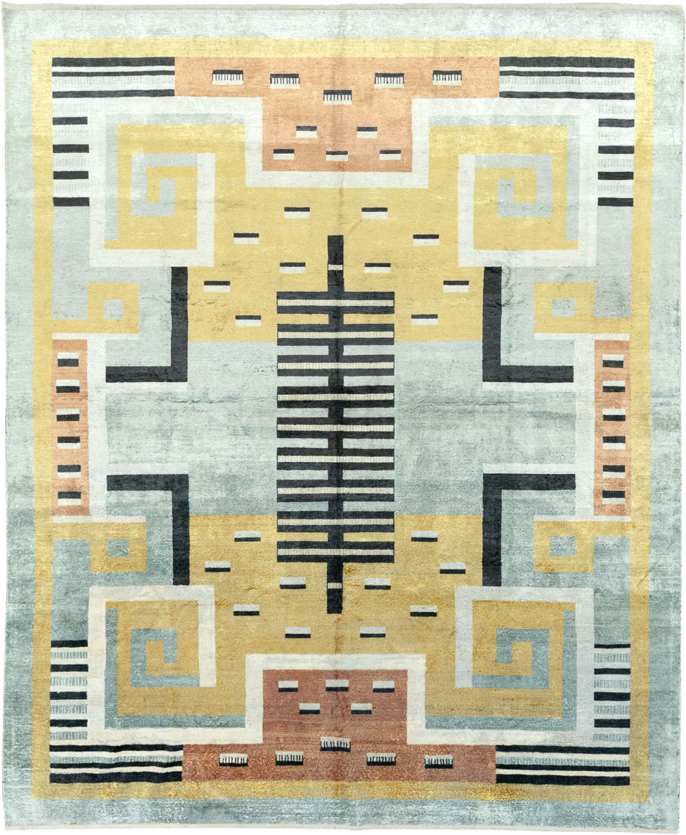 Modern East Turkestan Silk Khotan Room Size Carpet, No.33230 - Galerie Shabab