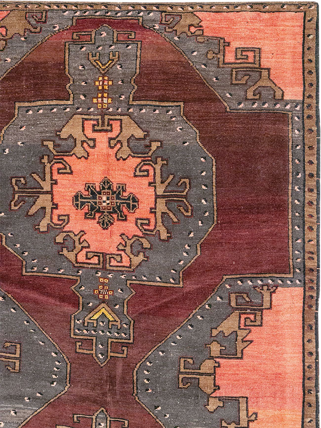 Vintage Turkish Anatolian Square Large Room Size Carpet, No.33254 - Galerie Shabab