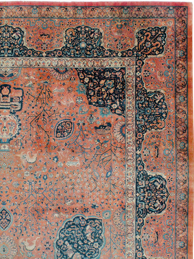 Antique Indian Larestan Carpet, No.8021 - Galerie Shabab