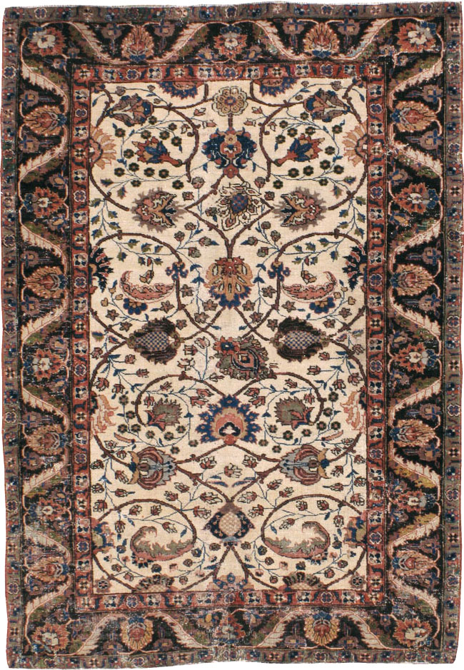 Antique Persian Tabriz Distressed Rug, No.8114 - Galerie Shabab