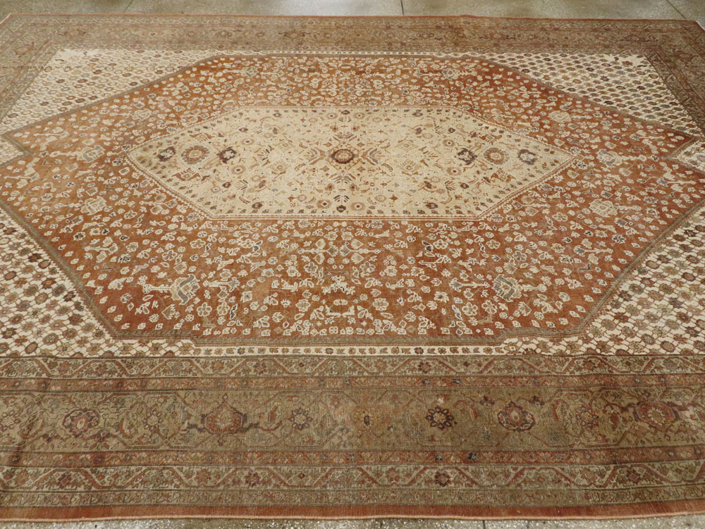 Antique Persian Tabriz Carpet, No.8342 - Galerie Shabab