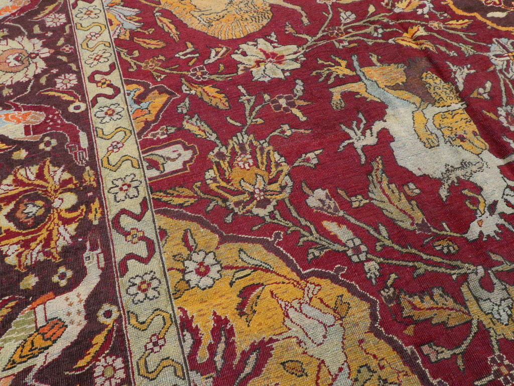 Antique Indian Amritsar Pictorial Carpet, No.8349 - Galerie Shabab