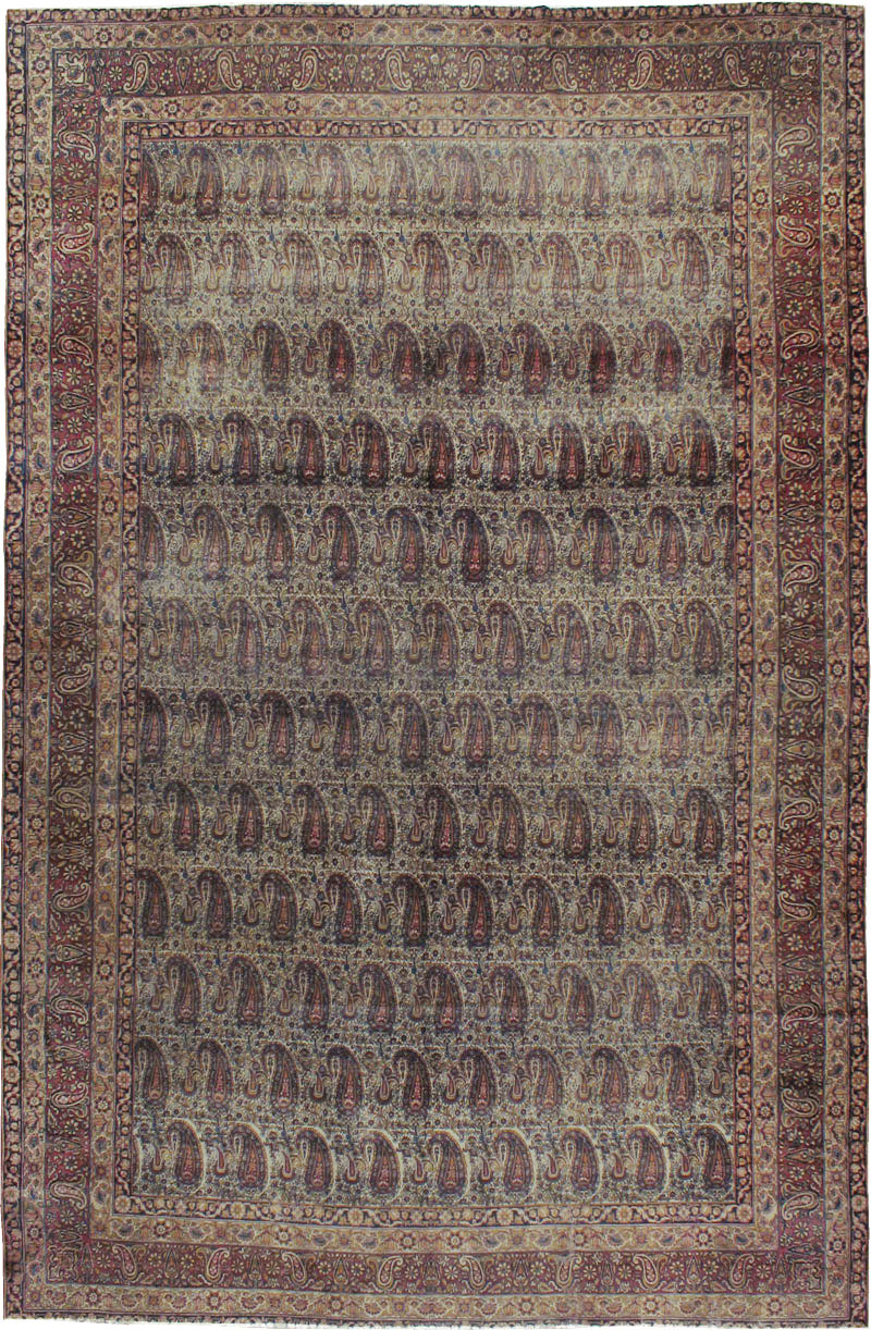Antique Persian Lavar Kerman Carpet, No.8357 - Galerie Shabab