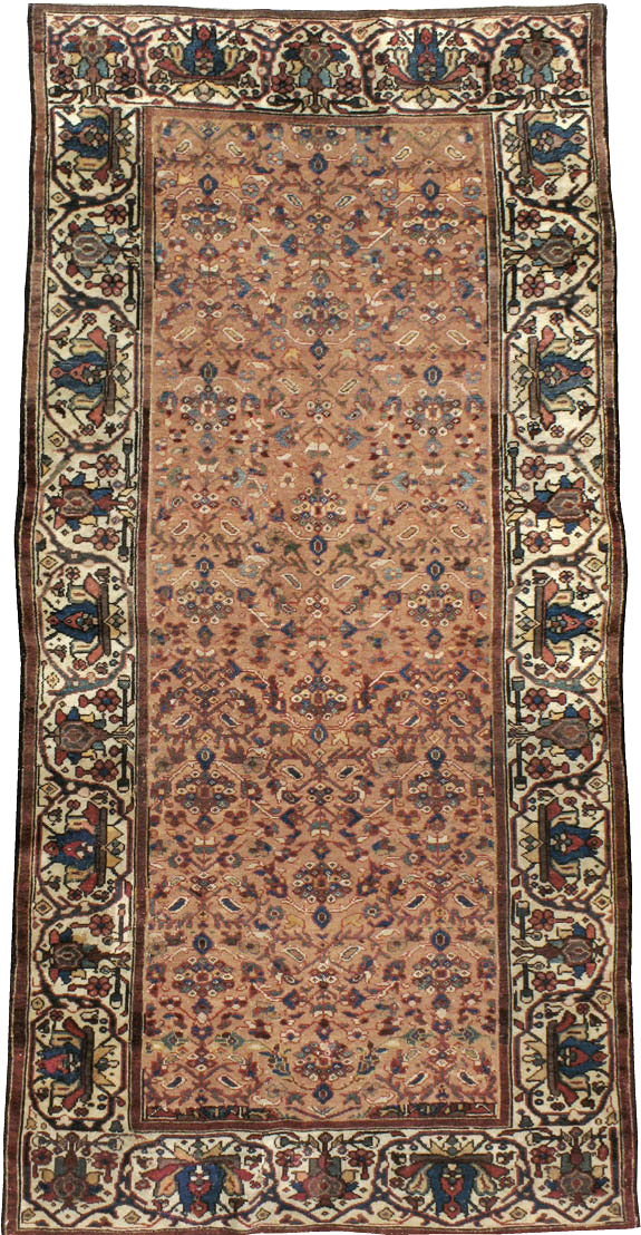 Antique Persian Malayer Wide Gallery Runner, No.8422 - Galerie Shabab