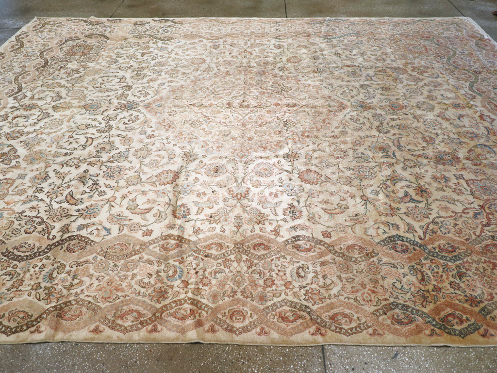 Vintage Persian Kashan Carpet, No.8446 - Galerie Shabab