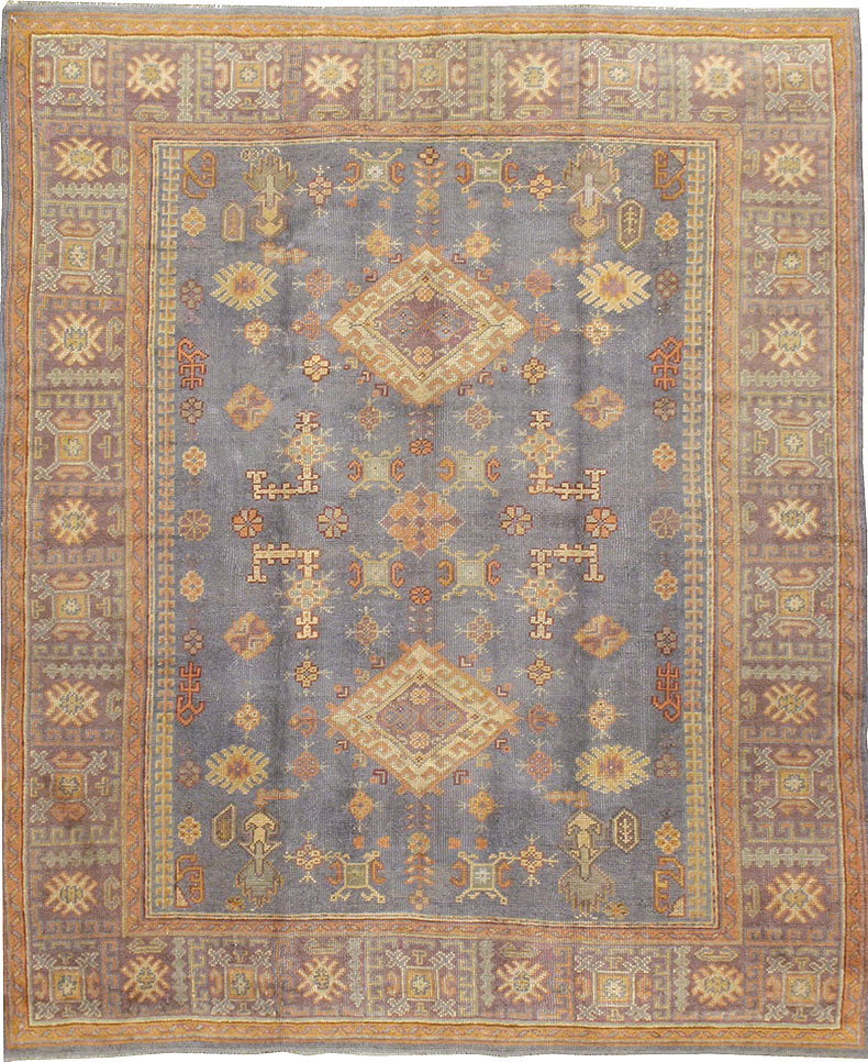 Antique Turkish Oushak Carpet, No.8527 - Galerie Shabab