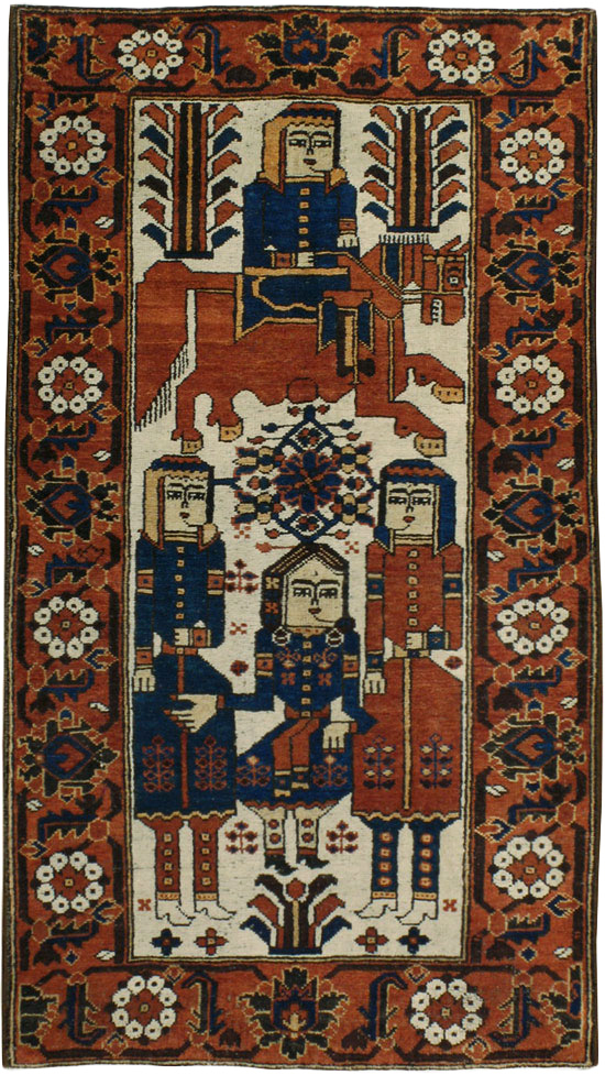 Vintage Bakhtiari Pictorial Rug, No.8750 - Galerie Shabab
