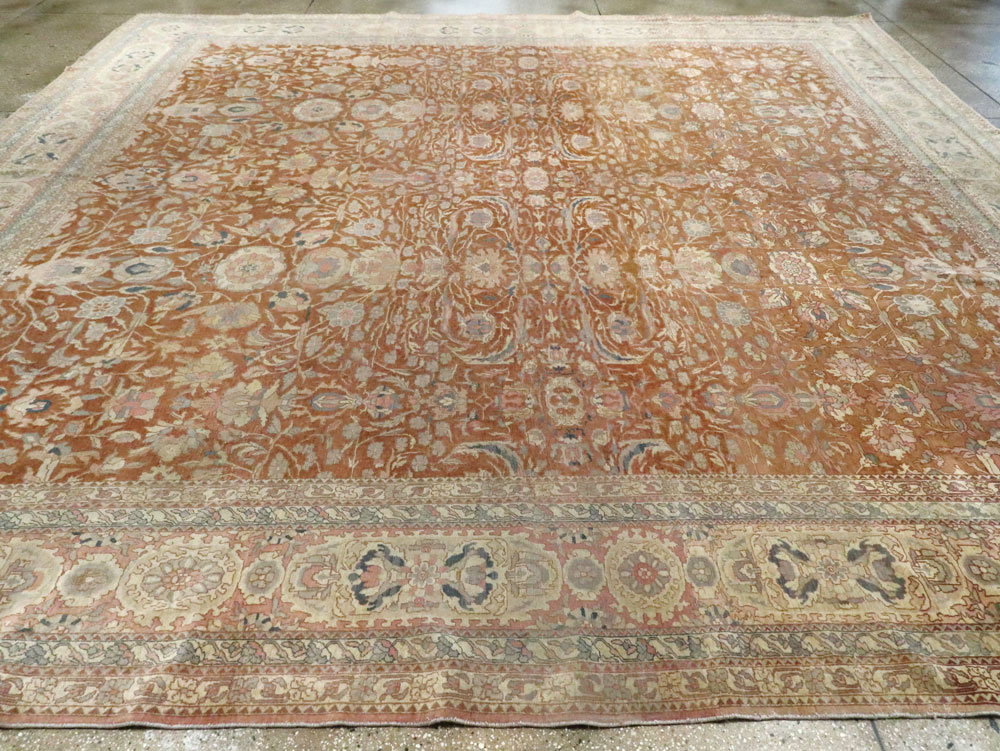 Antique Turkish Herekeh Square Carpet, No.8786 - Galerie Shabab