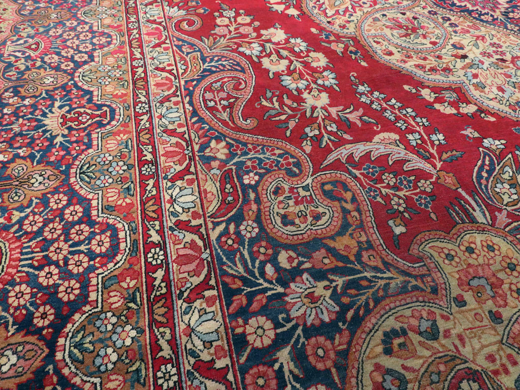 Vintage Persian Lavar Kerman Room Size Carpet, No.8944 - Galerie Shabab