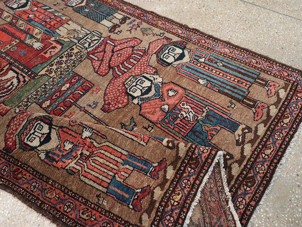 Antique Persian Malayer Pictorial Rug, No.8963 - Galerie Shabab