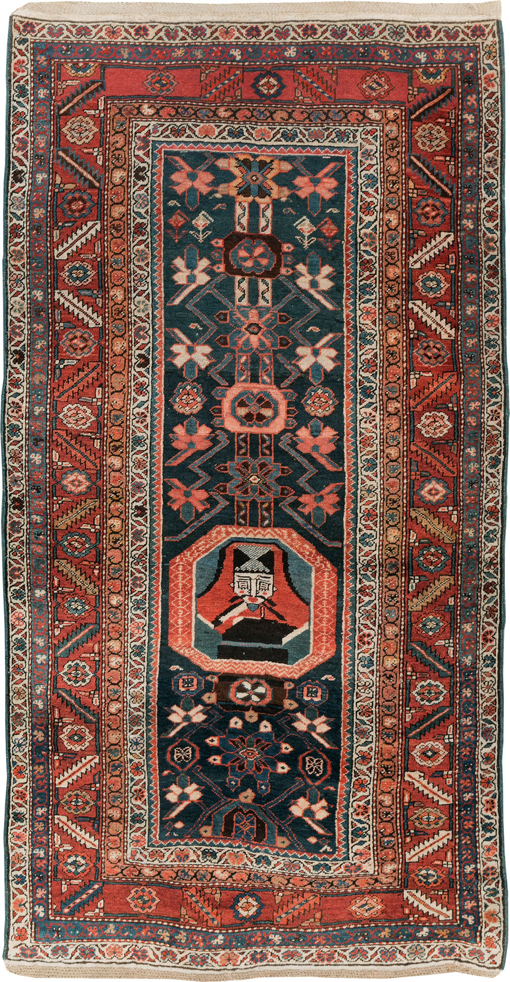 Antique Persian Bakshaish Pictorial Rug, No.9079 - Galerie Shabab