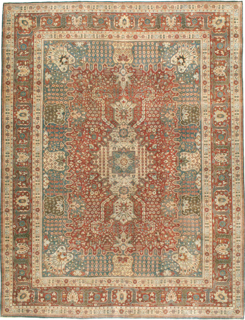 Antique Persian Tabriz Carpet, No.9117 - Galerie Shabab
