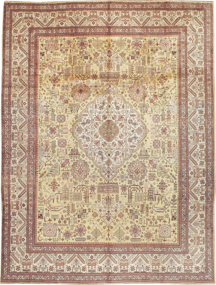 Vintage Persian Tabriz Carpet, No.9259 - Galerie Shabab
