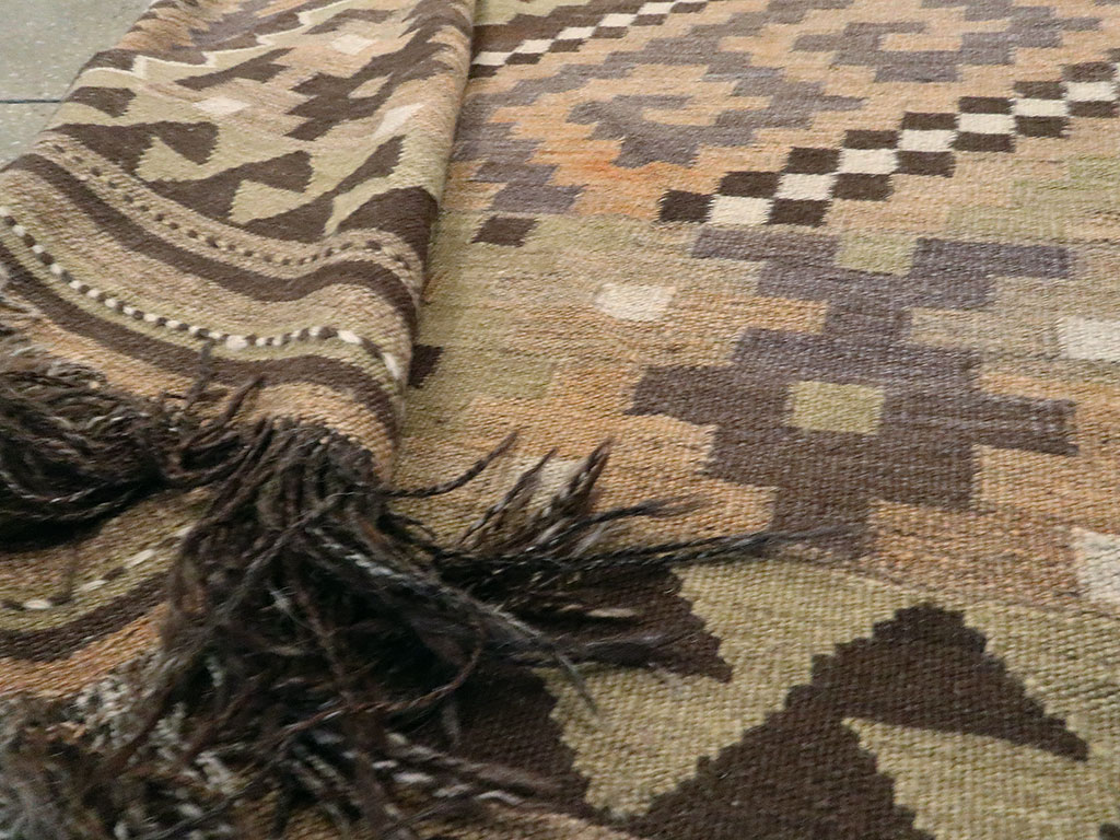 Vintage Scandinavian Flatweave Kilim Runner, No.9812 - Galerie Shabab