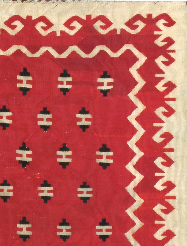 Vintage Bulgarian Flatweave Kilim Gallery Carpet, No.9850 - Galerie Shabab